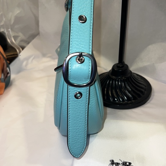 Coach soft pebble Luna hobo faded blue NEW - Picture 5 of 7